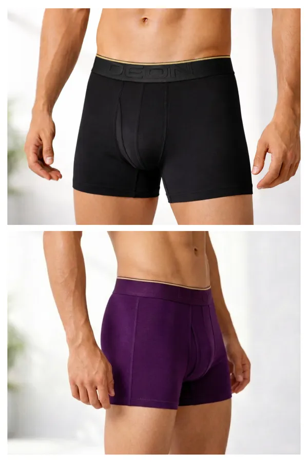 Micromodal_Elastane_Plain_Trunk_|_Luxury_Series_-_3x_softer_than_cotton,_Super_soft_waistband_|_Pack_of_2_(Plum_Passion,_Raven_Black)