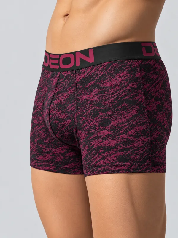Cotton_Elastane_Printed_Trunk_|_Ultra_Series_-_Super_Stretchable,_Metallic_Waistband_|_Bushstroke_Burgundy