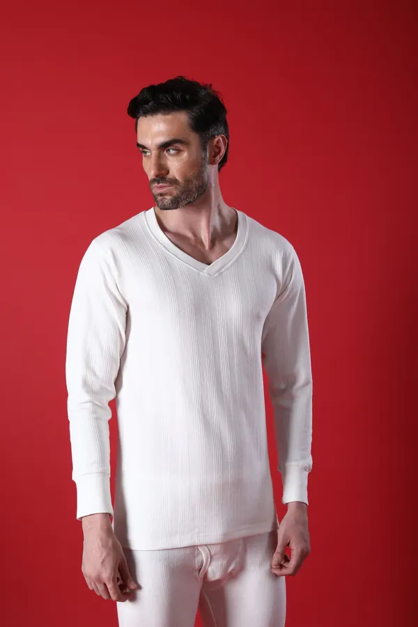Deon_Men's_V-Neck_White_Thermal_|_Soft,_Warm_&_Lightweight_Winter_Innerwear