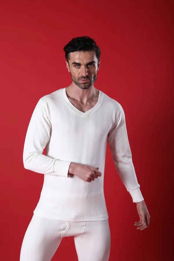 Deon_Men's_V-Neck_White_Thermal_|_Soft,_Warm_&_Lightweight_Winter_Innerwear