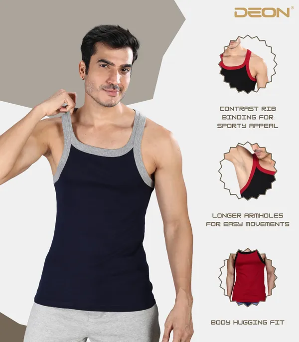 Super_combed_cotton_Rib_Square_Neck_Gym_Vest_|_Contrast_Folding_|_Black-Maroon
