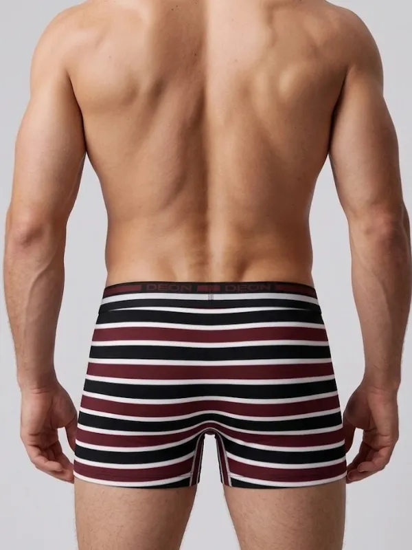 Cotton_Elastane_Striped_Trunk_|_Ultra_Series_-_Super_Stretchable,_Micro_Nylon_Waistband_|_Black-Maroon
