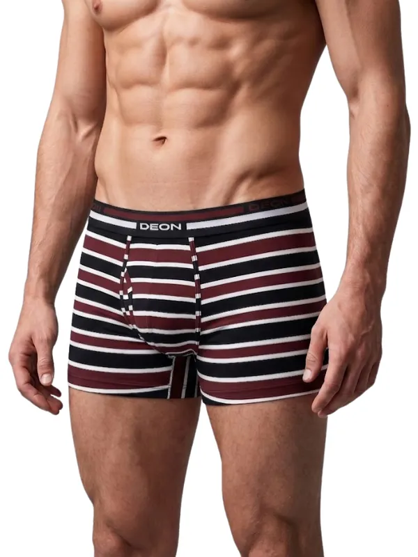 Cotton_Elastane_Striped_Trunk_|_Ultra_Series_-_Super_Stretchable,_Micro_Nylon_Waistband_|_Black-Maroon