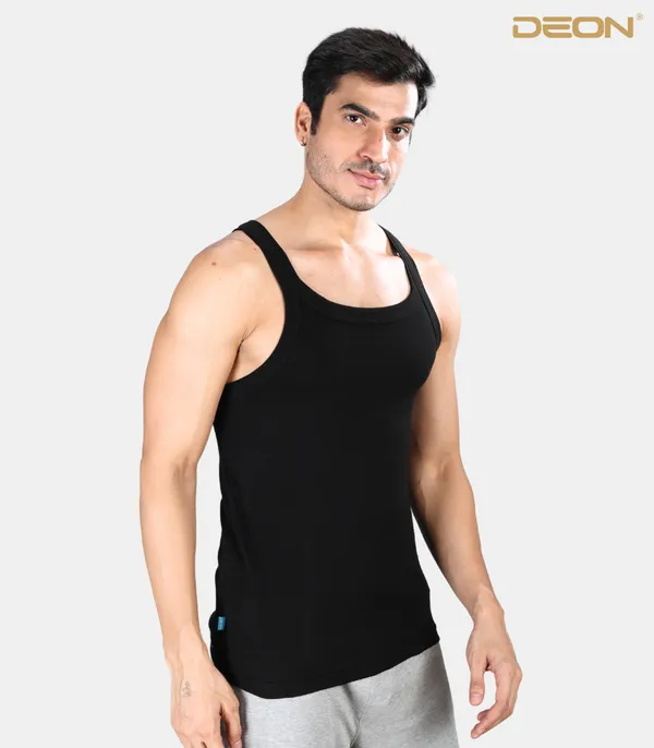 Super_combed_cotton_Rib_Square_Neck_Gym_Vest_|_Black