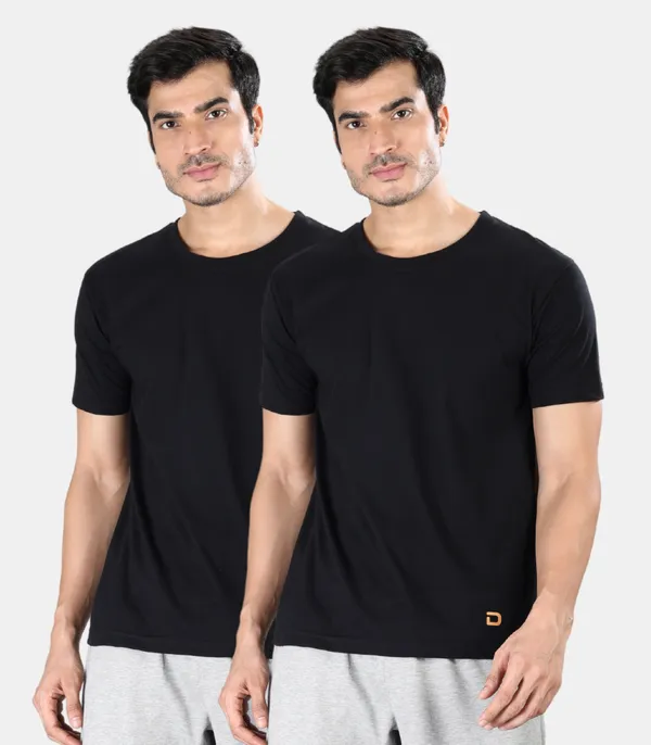 100%_Super_Combed_Cotton_Round_Neck_Tshirt_|Pack_of_2_(Black)