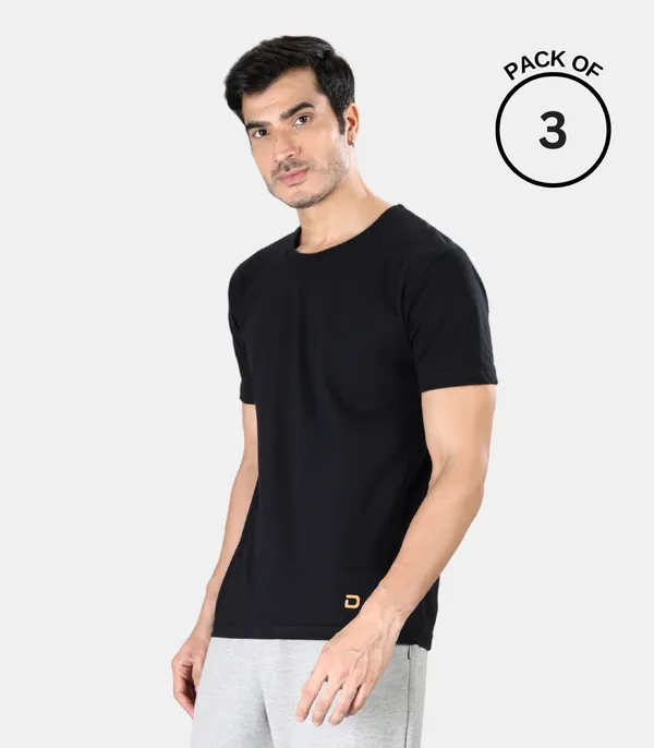 100%_Super_Combed_Cotton_Round_Neck_Tshirt_|Pack_of_3_(Black)