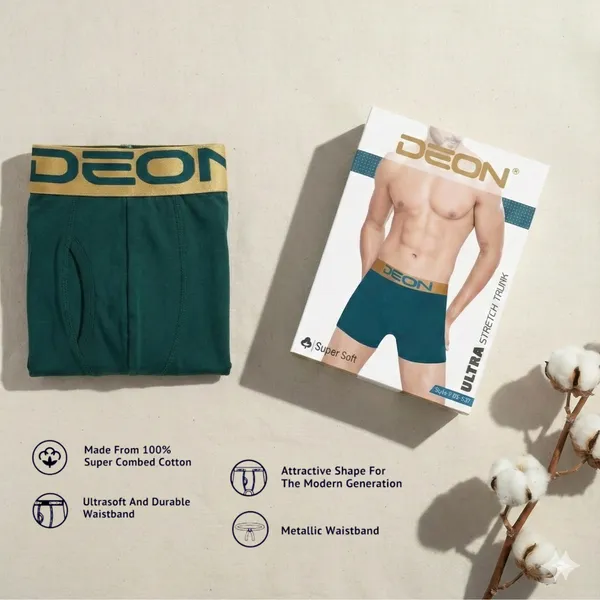 Cotton_Elastane_Plain_Trunk_|_Ultra_Series_-_Super_Stretchable,_Metallic_Waistband_|_Petrol_Green
