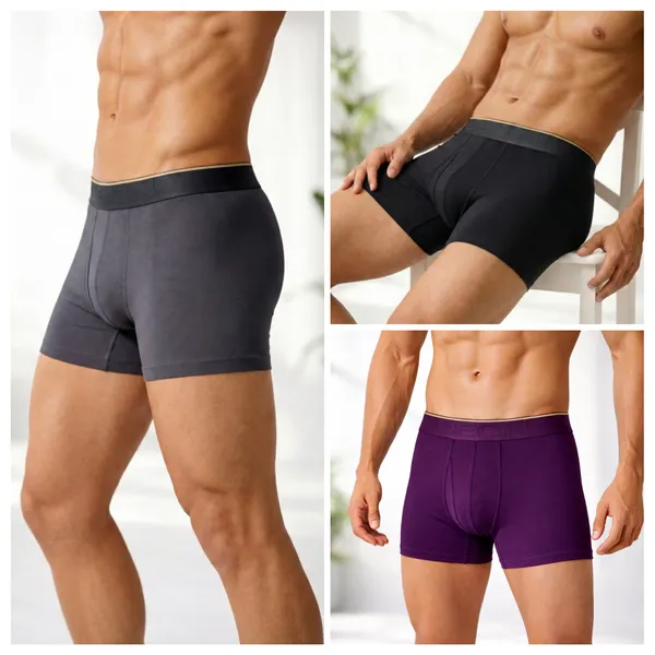Micromodal_Elastane_Plain_Trunk_|_Luxury_Series_-_3x_softer_than_cotton,_Super_soft_waistband_|_Pack_of_3_(Plum,_Black,_Grey)