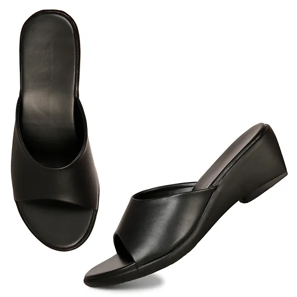 Black_Wedge_Slippers_For_Women_|_Premium_And_Durable_Slippers_For_Everyday_Use