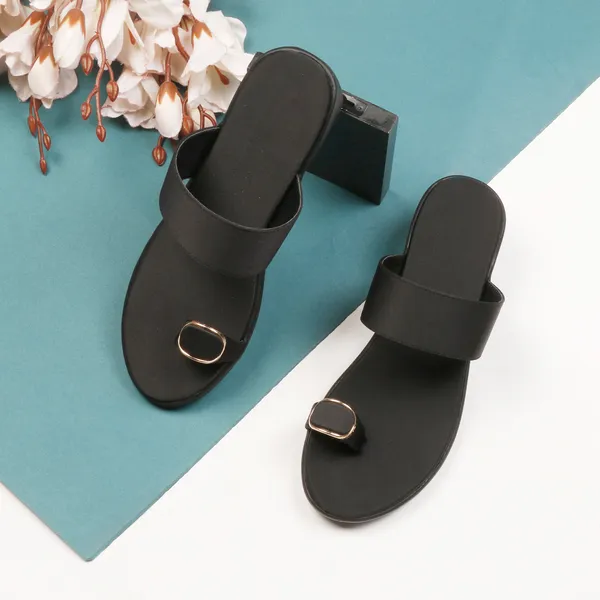 Black_Wedge_Slippers_For_Women_|_Premium_And_Durable_Slippers_For_Everyday_Use