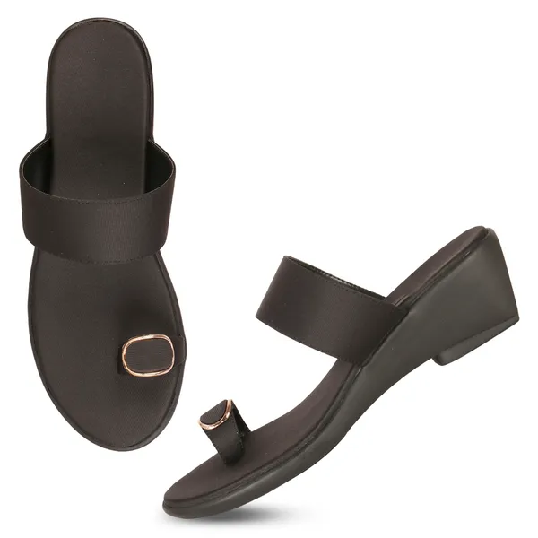 Black_Wedge_Slippers_For_Women_|_Premium_And_Durable_Slippers_For_Everyday_Use
