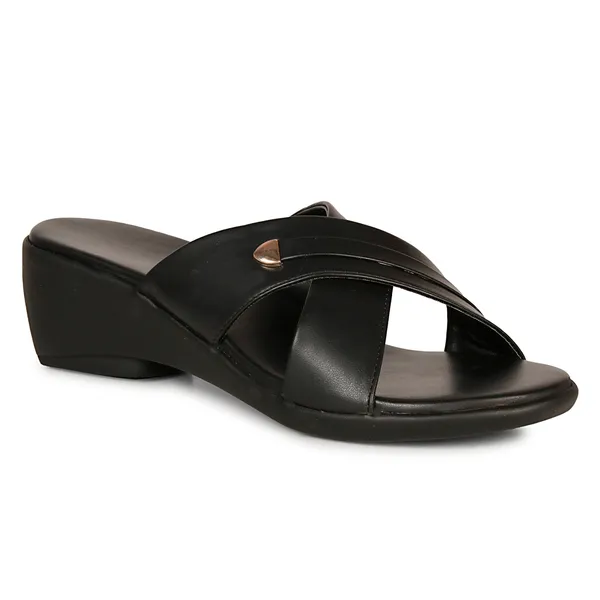 Black_Casual_Chic_Wedge_Slippers_For_Women