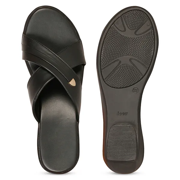Black_Casual_Chic_Wedge_Slippers_For_Women