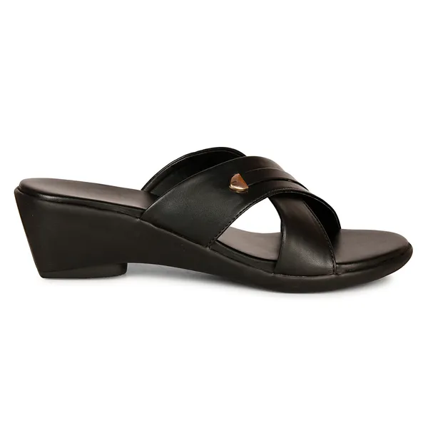 Black_Casual_Chic_Wedge_Slippers_For_Women