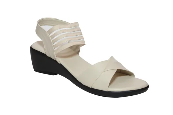 Cream_Elastic_Straps_Wedge_Sandals_For_Women