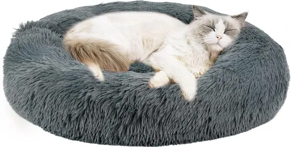 Round_Donut_Pet_Bed_for_Cats_and_Puppies_Dogs,_Cozy_and_Plush,_Raised_Bedside_Support,_Both_Sides_Use_Like_2_in_One,_Washable,_Sizes_for_Small,_Medium,_and_Large_Pets.