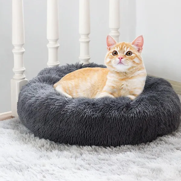 Round_Donut_Pet_Bed_for_Cats_and_Puppies_Dogs,_Cozy_and_Plush,_Raised_Bedside_Support,_Both_Sides_Use_Like_2_in_One,_Washable,_Sizes_for_Small,_Medium,_and_Large_Pets.