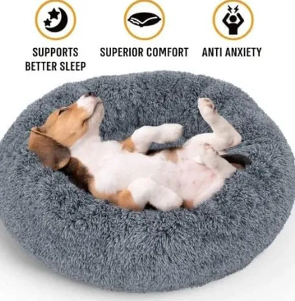 Round_Donut_Pet_Bed_for_Cats_and_Puppies_Dogs,_Cozy_and_Plush,_Raised_Bedside_Support,_Both_Sides_Use_Like_2_in_One,_Washable,_Sizes_for_Small,_Medium,_and_Large_Pets.