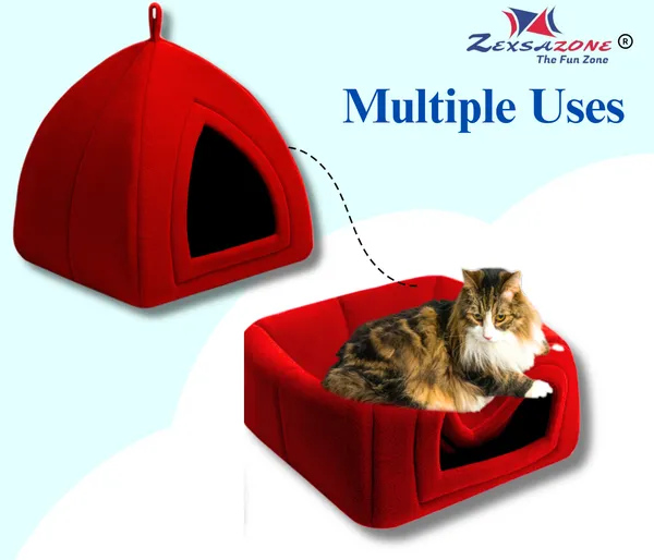 Soft_Comfortable_Washable_Cat_House_for_Small_and_Medium_Cats_l_Cat_Bed_l_Persian_Cat_House_l_Kittens_cat_House_with_Soft_and_Washable_Pillow_for_Adult_Cats_and_Puppy