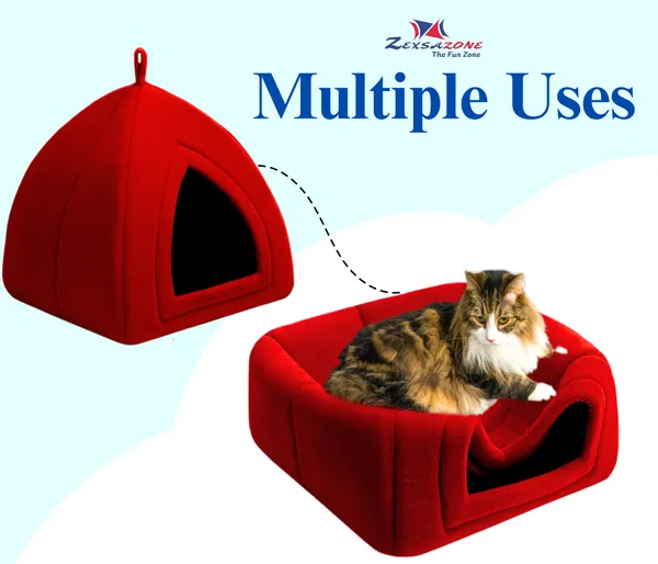 Soft_Comfortable_Washable_Cat_House_for_Small_and_Medium_Cats_l_Cat_Bed_l_Persian_Cat_House_l_Kittens_cat_House_with_Soft_and_Washable_Pillow_for_Adult_Cats_and_Puppy