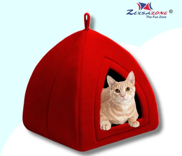 Soft_Comfortable_Washable_Cat_House_for_Small_and_Medium_Cats_l_Cat_Bed_l_Persian_Cat_House_l_Kittens_cat_House_with_Soft_and_Washable_Pillow_for_Adult_Cats_and_Puppy