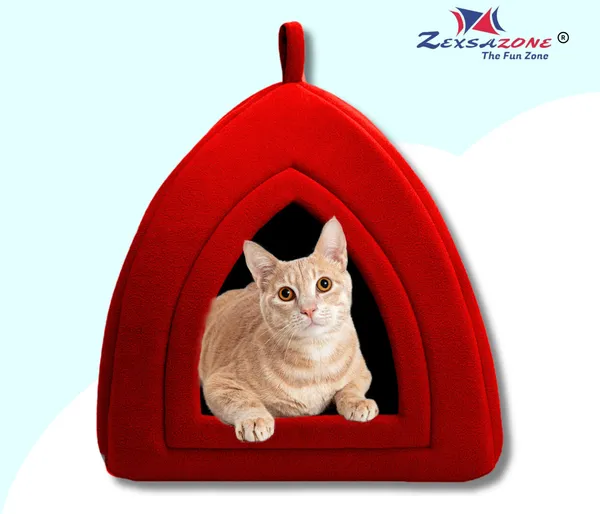 Soft_Comfortable_Washable_Cat_House_for_Small_and_Medium_Cats_l_Cat_Bed_l_Persian_Cat_House_l_Kittens_cat_House_with_Soft_and_Washable_Pillow_for_Adult_Cats_and_Puppy