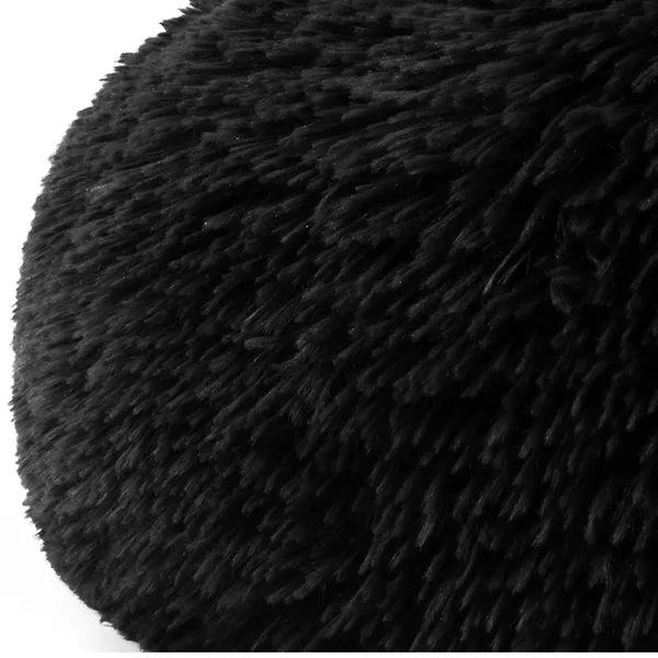 Black_Round_Donut_Anti-Anxiety_Warming_Soft,Fluffy_Faux_Fur_Cushion_Bed_For_Dog_And_Cat