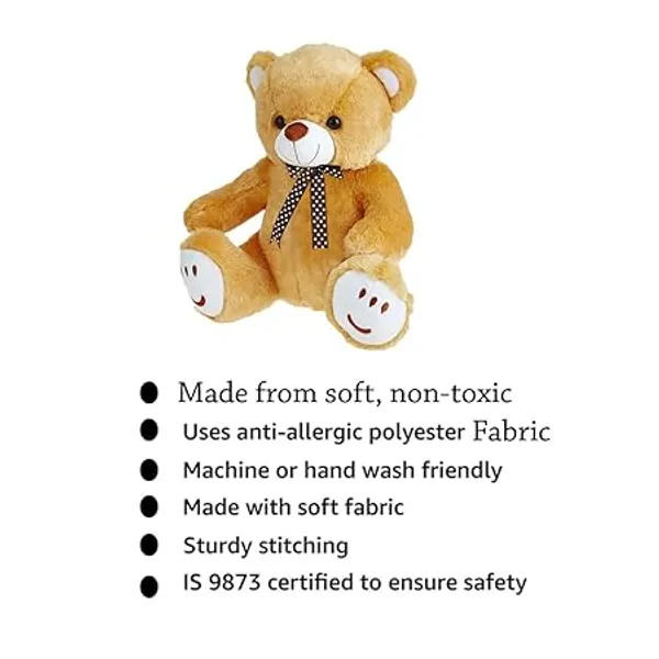 ZEXSAZONE_Soft_Plush_Fabric_Smiley_32_cm_Teddy_with_Birthday_Heath_Brown_Color