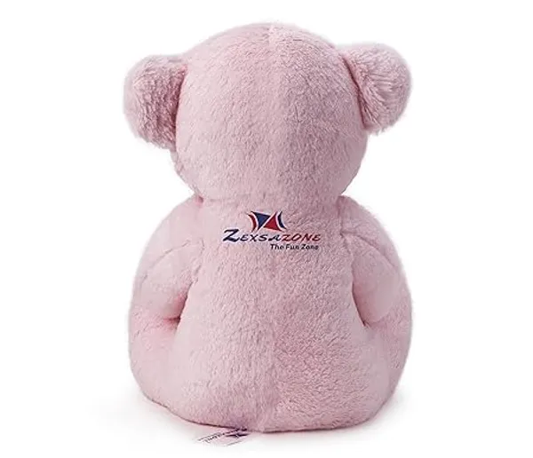 ZEXSAZONE_Soft_Plush_Fabric_Smiley_32_cm_Teddy_with_Birthday_Heath_Pink_Color