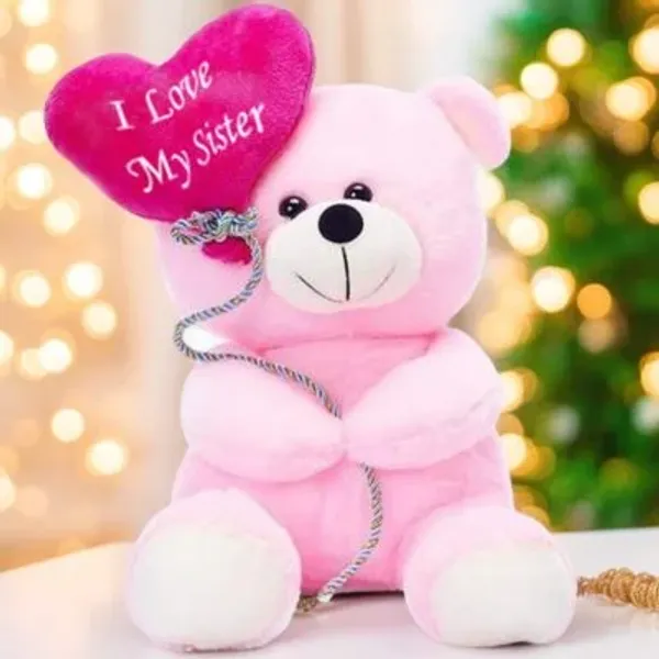 ZEXSAZONE_Soft_Plush_Fabric_Stuffed_Teddy_Bear_with_Sister_Balloon_Size_24-CM_Pink_Color