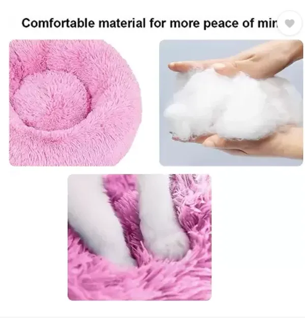 Round_Donut_Pet_Bed_for_Cats_and_Puppies_Dogs,_Cozy_and_Plush,_Raised_Bedside_Support,_Both_Sides_Use,_Washable,_Sizes_for_Small,_Medium,_and_Large_Pets._(Small,_Pink)