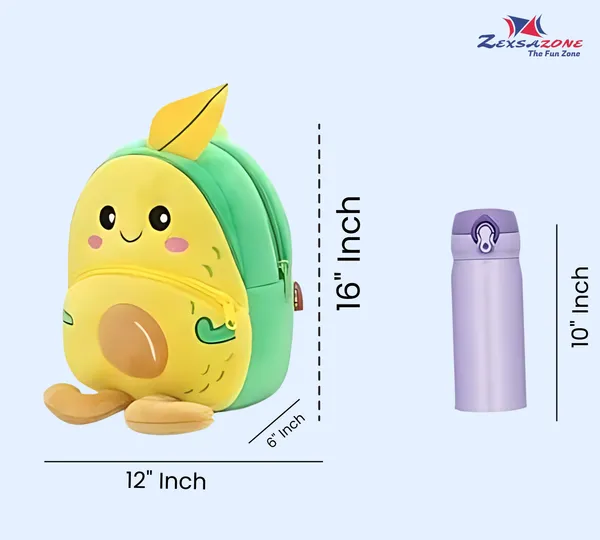 Yellow_Cute_Soft_Animal_Cartoon_Mini_Backpack_Kids_Bags_(16x16x6_Inches)