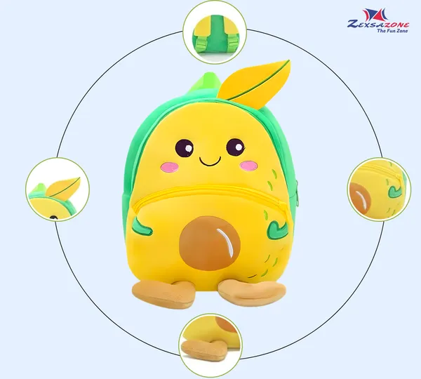 Yellow_Cute_Soft_Animal_Cartoon_Mini_Backpack_Kids_Bags_(16x16x6_Inches)