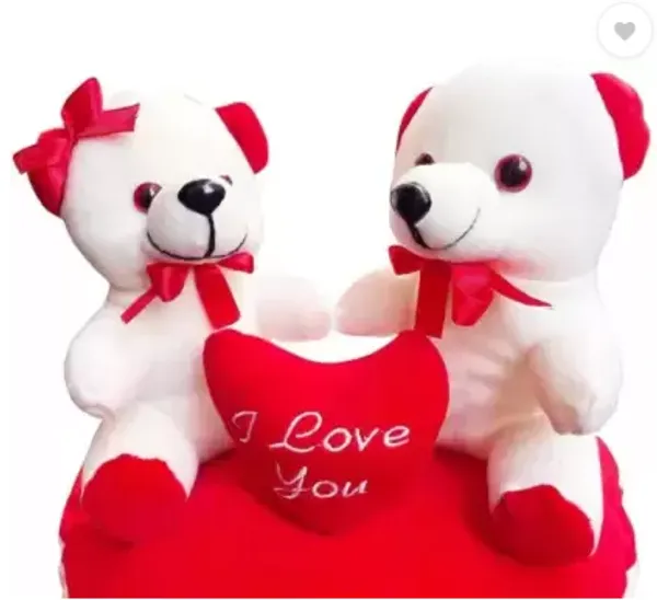 Zexsazone_Soft_Teddy_Bear_Couple_Sitting_on_Red_Love_Heart_Soft_Toy_-_19_cm__(Red)