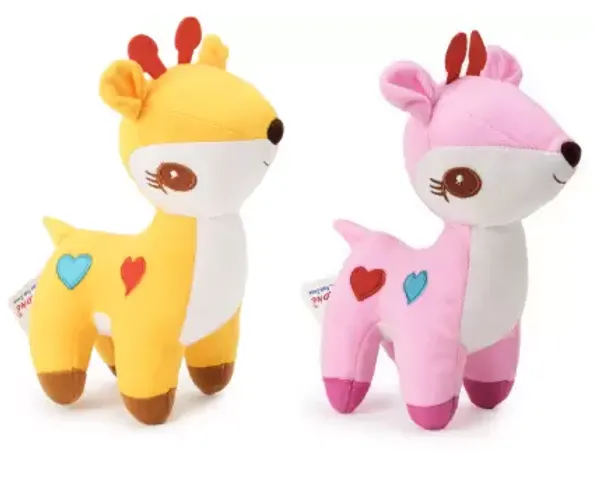 Zexsazone_Super_Soft_fabric_deer_animal_soft_toys_pack_of_-2_-_20_cm__(Pink)