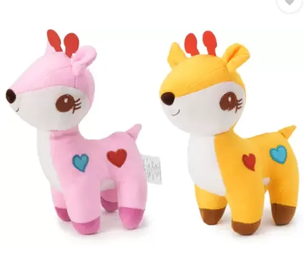 Zexsazone_Super_Soft_fabric_deer_animal_soft_toys_pack_of_-2_-_20_cm__(Pink)