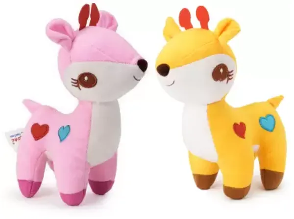 Zexsazone_Super_Soft_fabric_deer_animal_soft_toys_pack_of_-2_-_20_cm__(Pink)