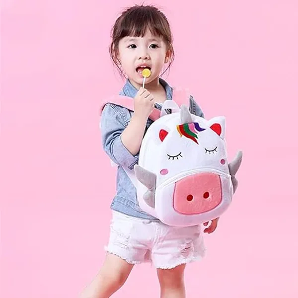 Zexsazone_Unicorn_Plush_Backpack_for_Kids,_Toddler_Animal_Cartoon_Bag,_Children_Fluffy_Toys_Food_Knapsack_for_Preschool,_Outdoor_Play