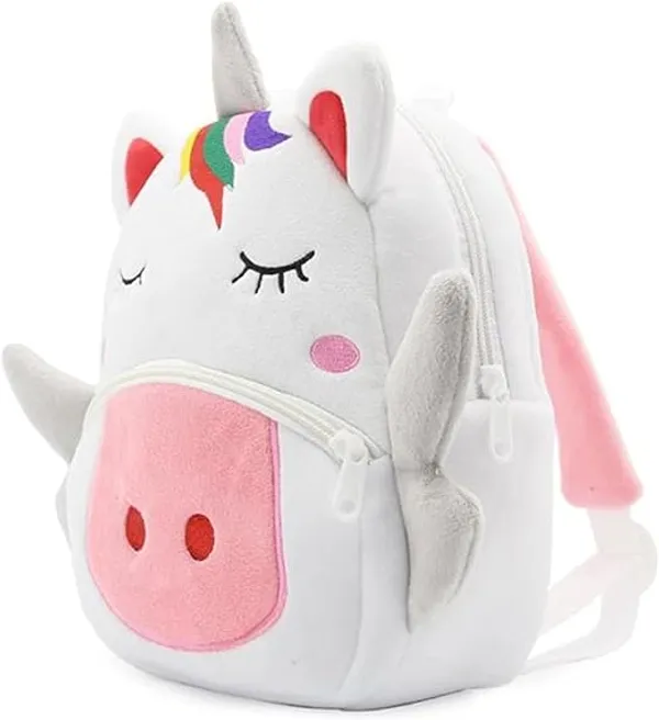Zexsazone_Unicorn_Plush_Backpack_for_Kids,_Toddler_Animal_Cartoon_Bag,_Children_Fluffy_Toys_Food_Knapsack_for_Preschool,_Outdoor_Play