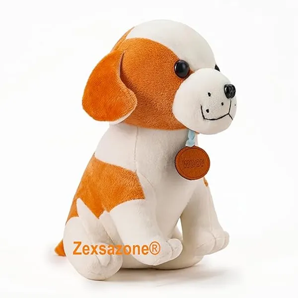 Zexsazone__Soft_Plush_Imported_Fabric_Stuffed_Siting_Animal_Dog_Toy_Brown_and_White_Color_Size_24_cm_in_Birthday_Gift_for_Girls_boy_Baby