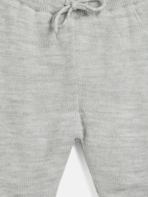 JWAAQ_Cotton_Knit_Full_Sleeve_Baby_kids_unisex_Winter_2_pcs_set_With_Fur_Lined-Grey