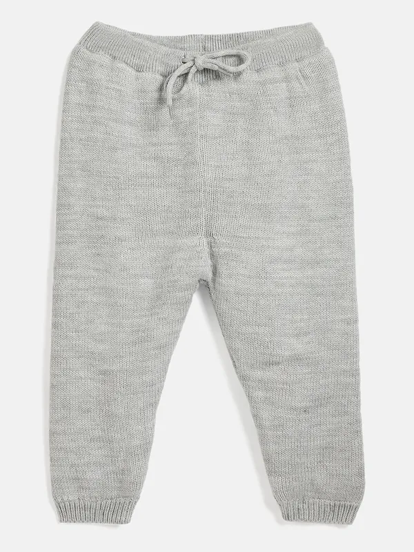 JWAAQ_Cotton_Knit_Full_Sleeve_Baby_kids_unisex_Winter_2_pcs_set_With_Fur_Lined-Grey