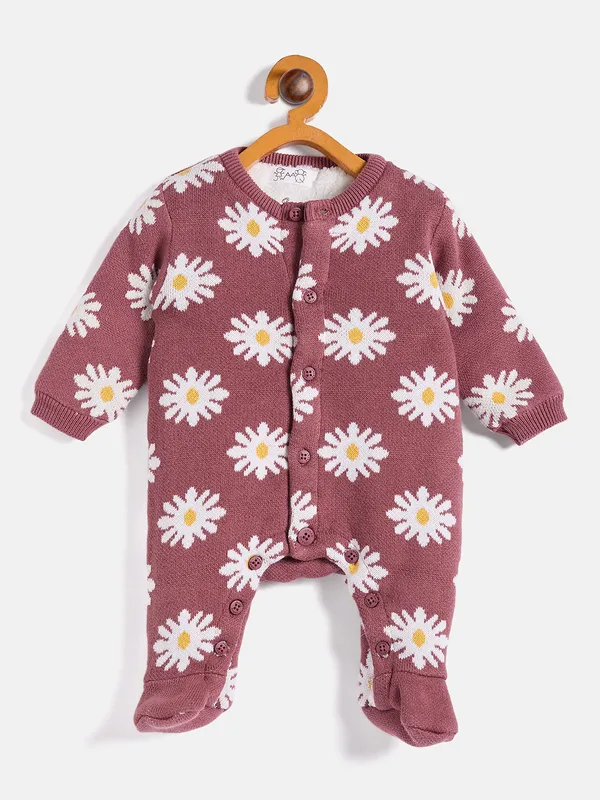 Pink_Infants_Full_Sleeve_Cotton_Fur_Lined_Romper_For___Kids