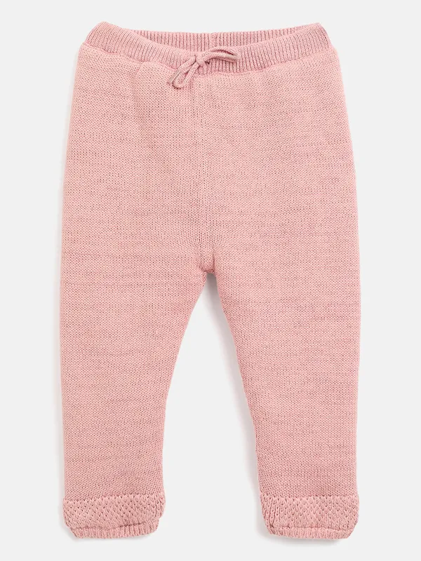 JWAAQ_Cotton_Knit_Full_Sleeve_Baby_kids_unisex_Winter_2_pcs_set_With_Fur_Lined-D.Pink