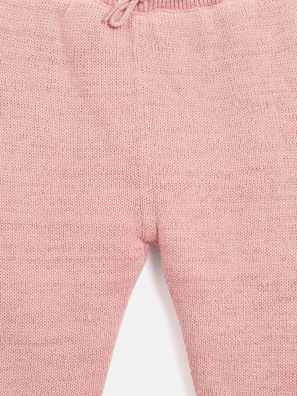 JWAAQ_Cotton_Knit_Full_Sleeve_Baby_kids_unisex_Winter_2_pcs_set_With_Fur_Lined-D.Pink