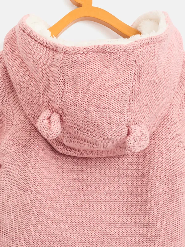 JWAAQ_Cotton_Knit_Full_Sleeve_Baby_kids_unisex_Winter_2_pcs_set_With_Fur_Lined-D.Pink