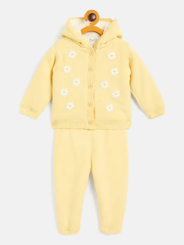 2-Piece_Yellow_Full_Sleeve_Cotton_Faux_Fur_Winter_Set_For_Girls