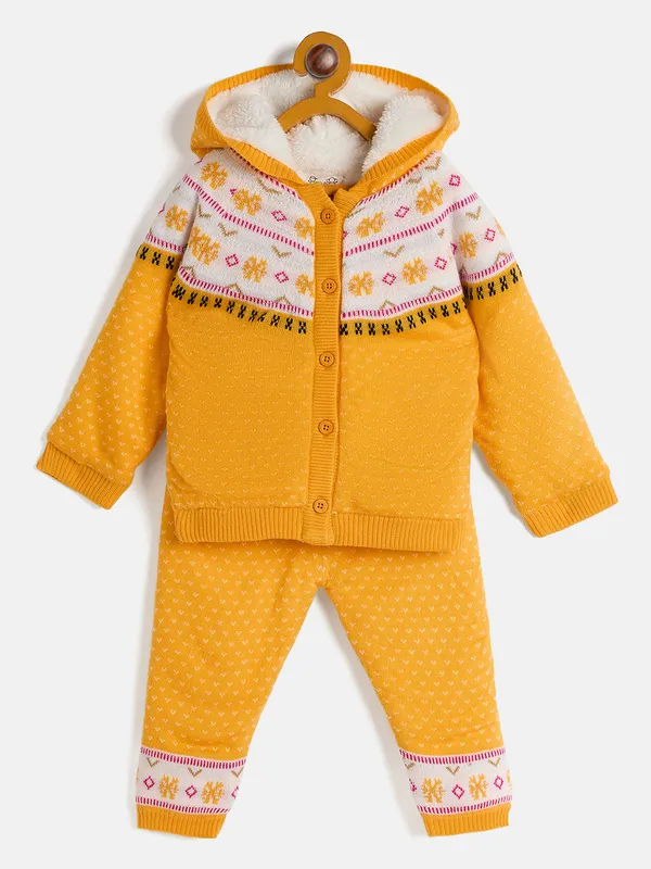 2-Piece_Yellow_Full_Sleeve_Cotton_Faux_Fur_Winter_Set_For_Girls