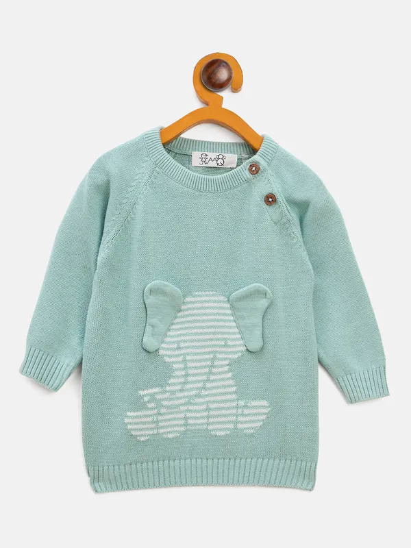 JWAAQ_Cotton_Knit_Full_Sleeve_Baby_kids_unisex_Winter_2_pcs_set-Mint