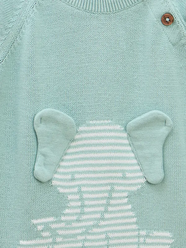 JWAAQ_Cotton_Knit_Full_Sleeve_Baby_kids_unisex_Winter_2_pcs_set-Mint